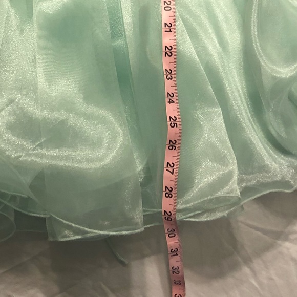 Mint green short prom dress - Picture 5 of 6